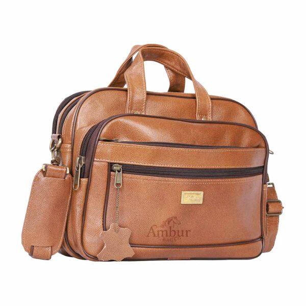 Leather Premium Messenger bag 5-Zipper